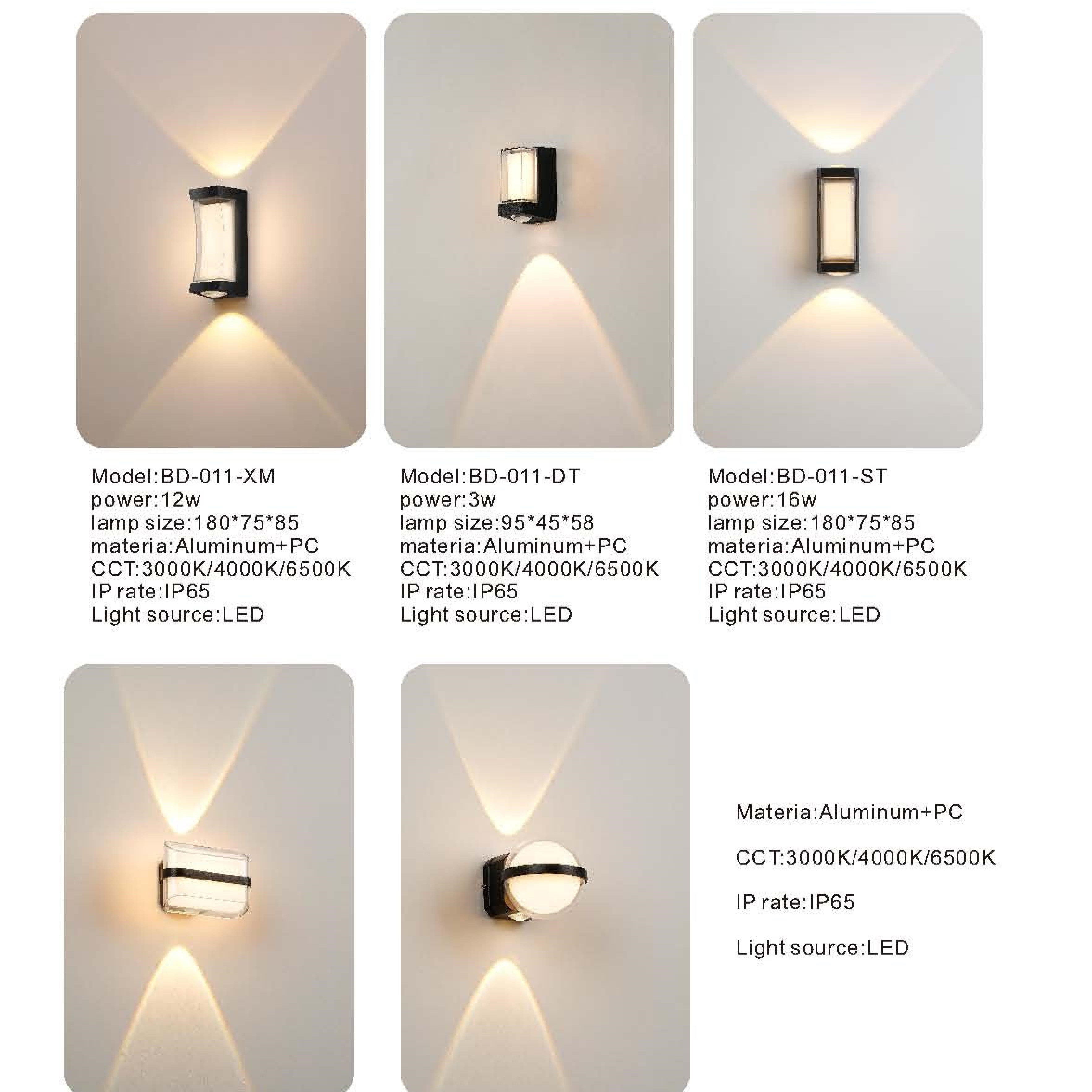 Modern minimalist LED outdoor wall light